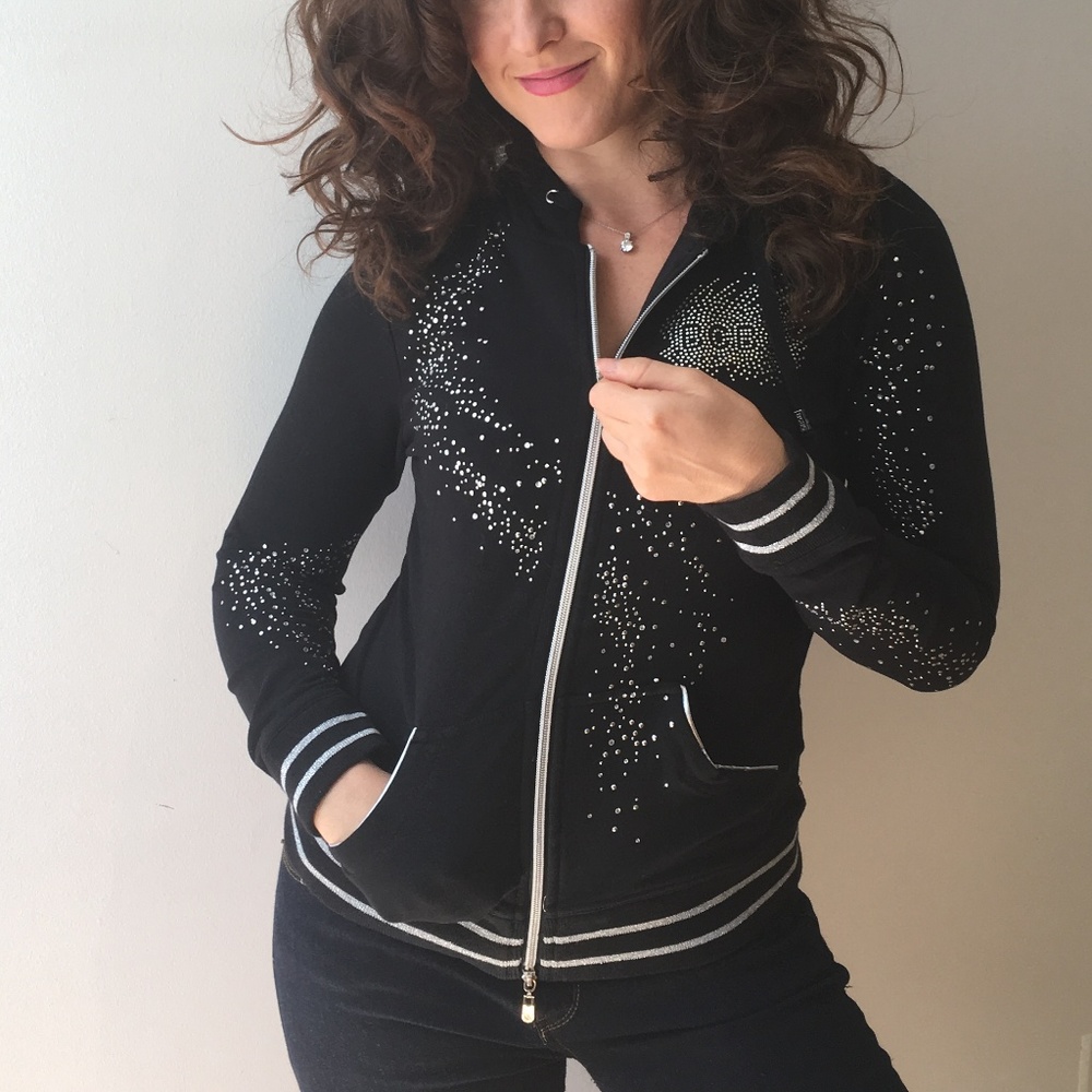BCBG MAX AZARIA sweatshirt hoodie + zipper M